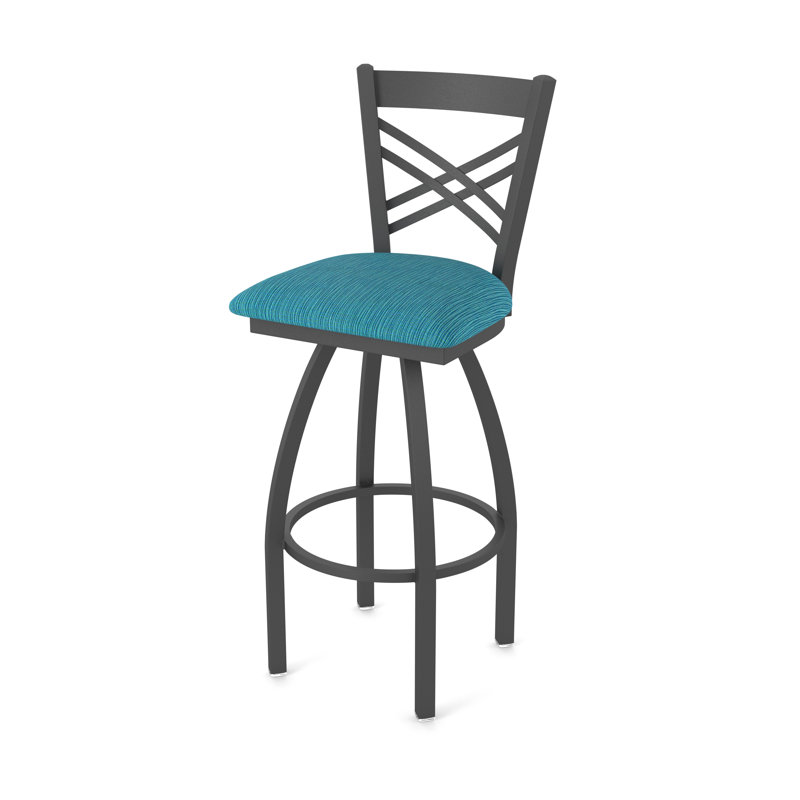 Tabouret pivotant 820 Catalina, Étain, Tabouret de bar (siège d'une hauteur de 30 po), Tissu - marée graphique