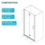 34"W X 72"H Fold Frameless Shower Door With Tempered Glass, Chrome