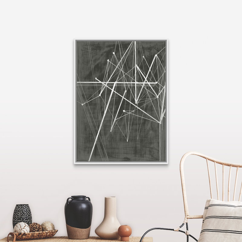 « Sommets II » par Ethan Harper-impression d’art graphique, H 42 po x l 32 po x 1,75 po, Cadre blanc