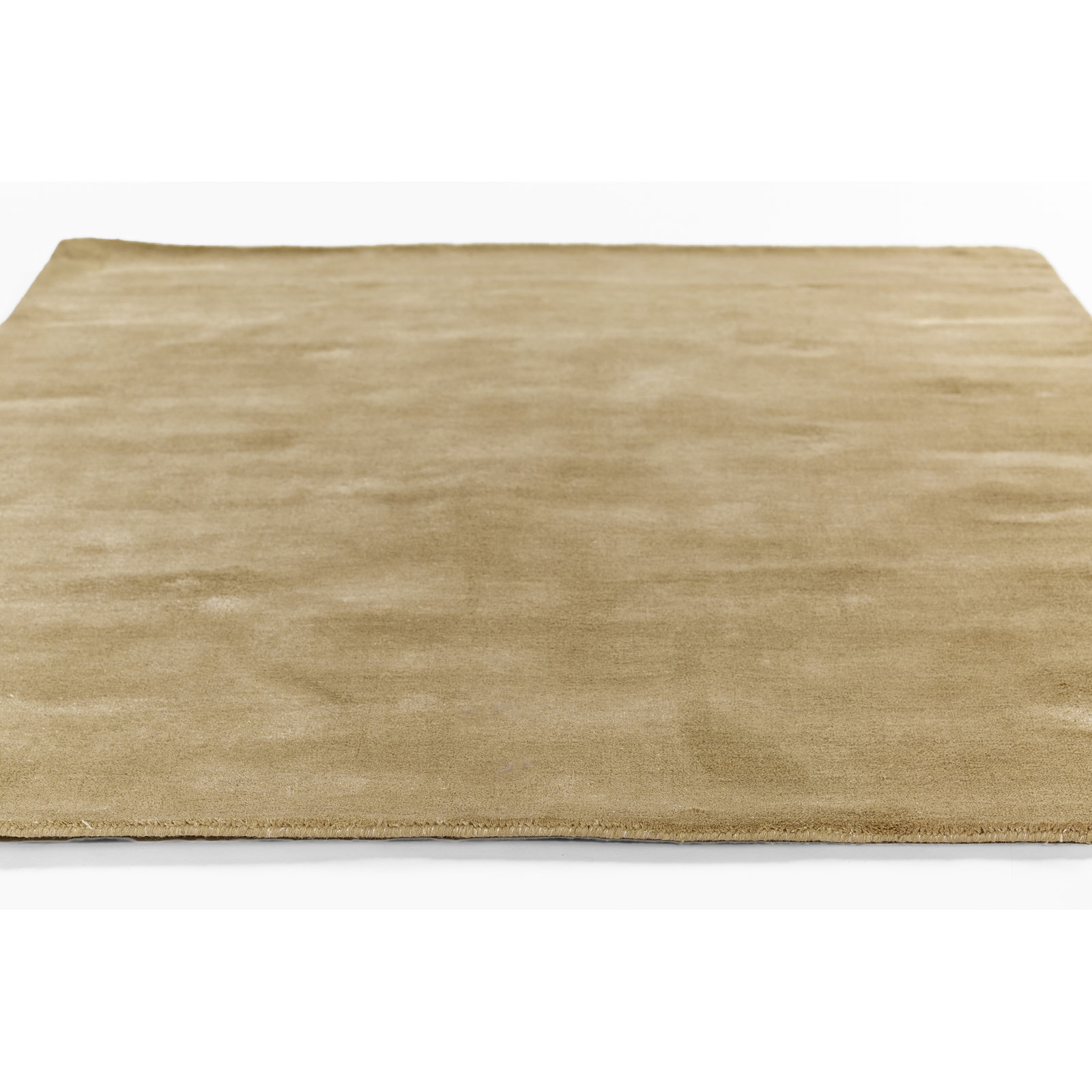Timir Hand Loomed Wool Blend Solid Sand Area Rug 5' X 8', 5' X 8'