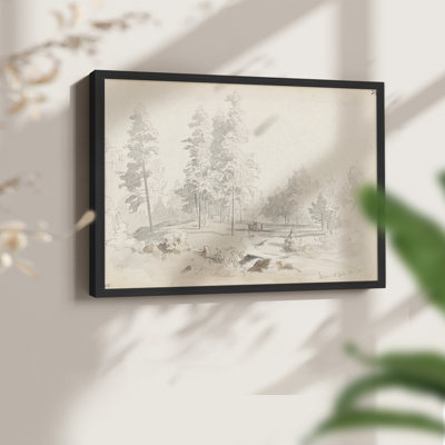Croquis rétro - XXIX - Reproduction encadrée - Restickable