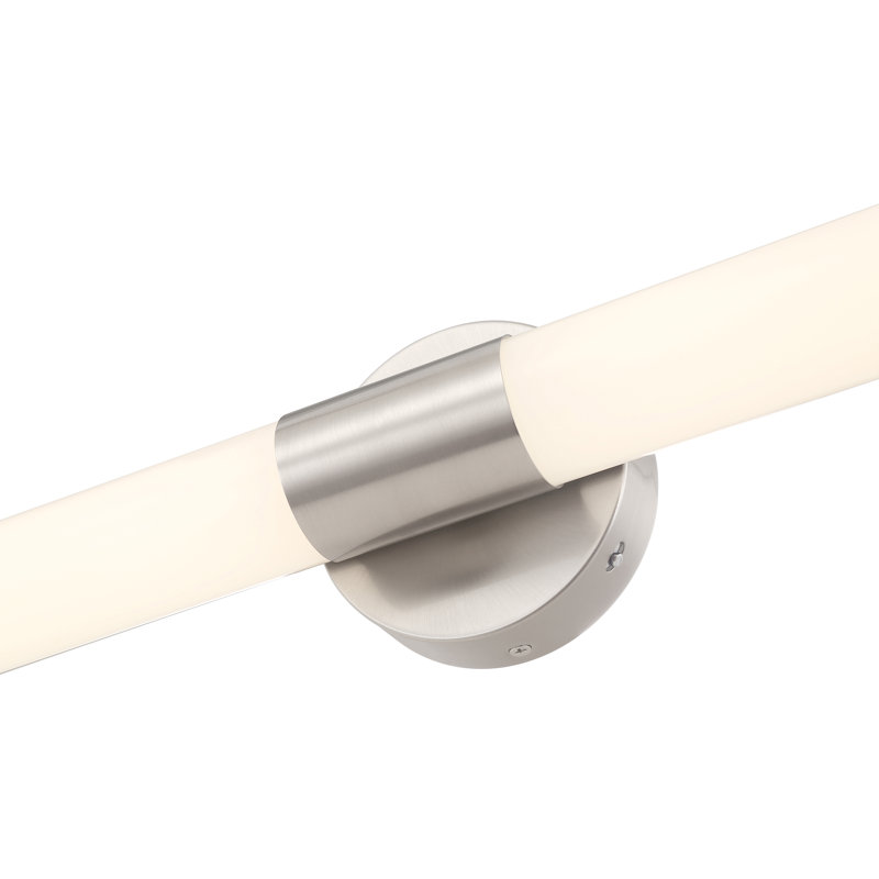 Éclairage de salle de bain 1 lumière DEL à intensité variable Cummine, Acier brossé