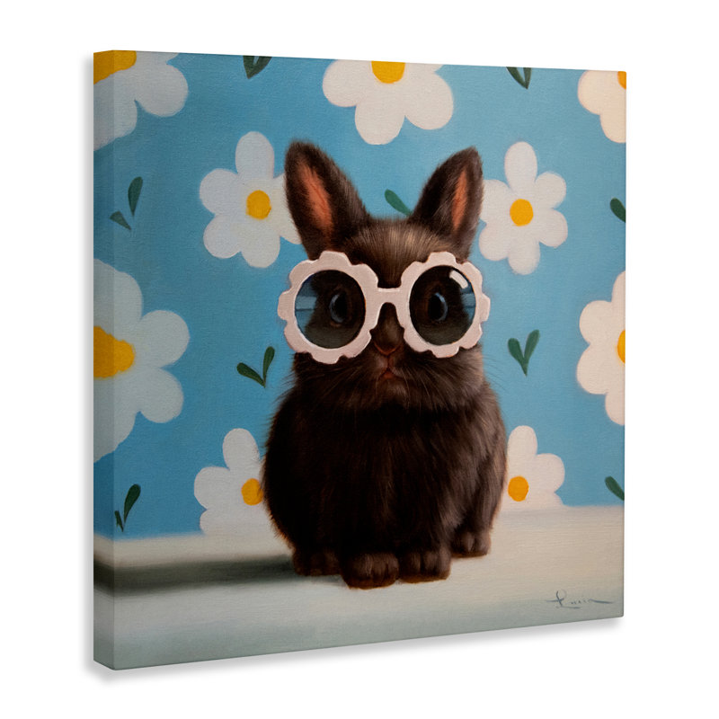 «Flower Child Bunny Canvas», conception par Lucia Heffernan, H 36 po x l 36 po