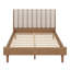 Structure de lit tapissier très grand avec 4 pieds robustes, fabrication en bois avec support silencieux et sans grincement-880780494