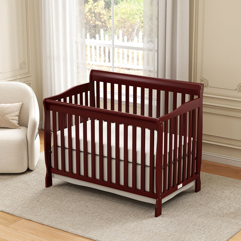 Lit de bébé convertible 5-en-1, Cerisier