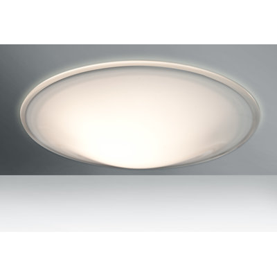 Luma White 3 - Bulb Outdoor Flush Mount