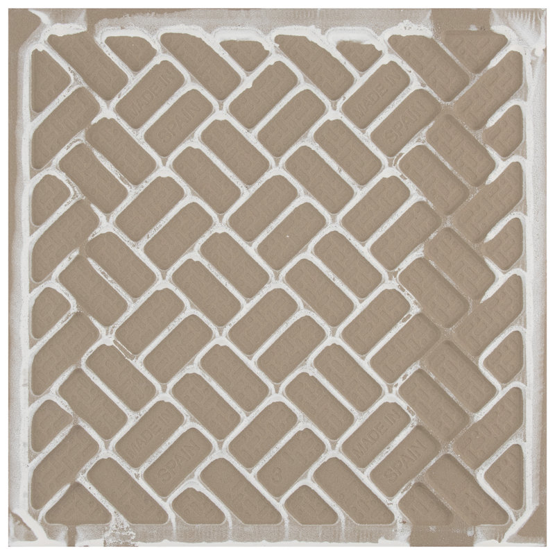 Cassis Sete 10" x 10" Porcelain Wall & Floor Tile, Black