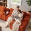 Corduroy U-Shaped Sectional Symmetrical-1471442595