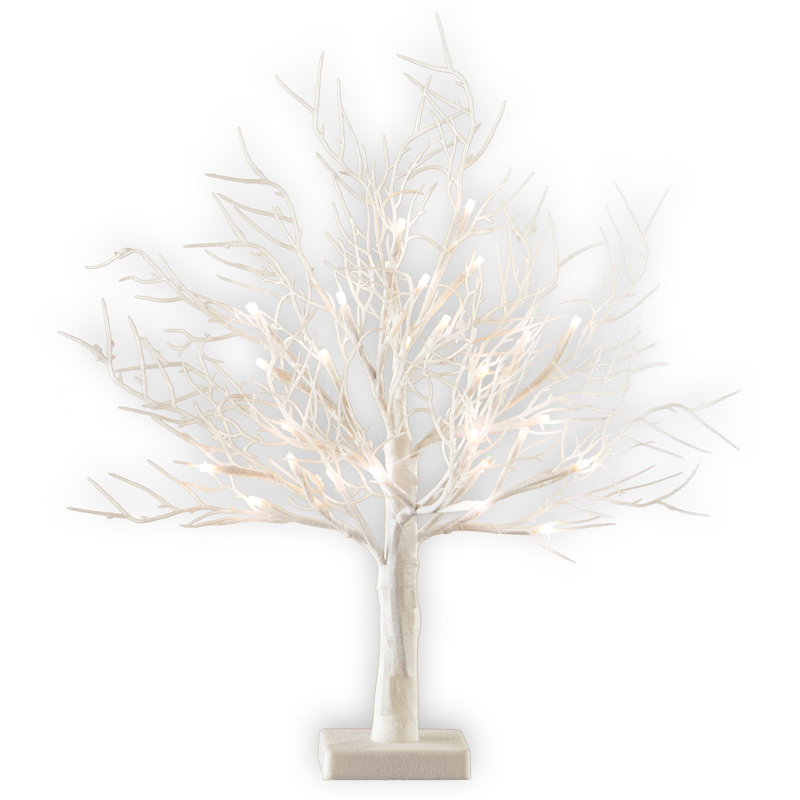 Arbre de table à DEL givré