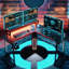 Bureau d'ordinateur en L 56,6 po Shunk