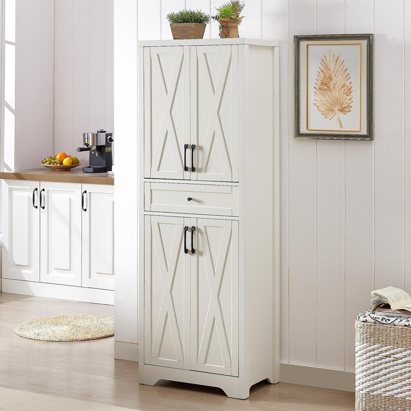 Armoire d'appoint 66 ", blanc, Blanc