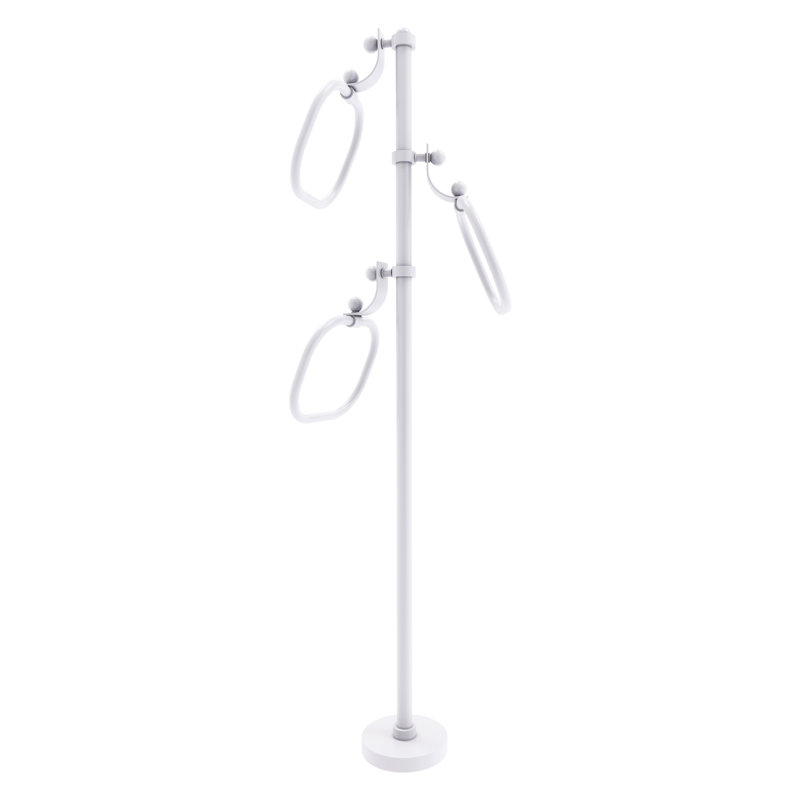 Porte-serviettes sur pied Gober, Blanc mat