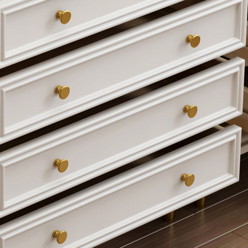 White Solid + Manufactured Wood Accent Cabinet, 34.65" H x 33.86" W x 17.72" D