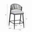 Tabourets de comptoir d'extérieur à structure en métal à hauteur d'assise de 26 po avec dossier en forme de feston en rotin PE, ensemble de 2-984151248-984151251