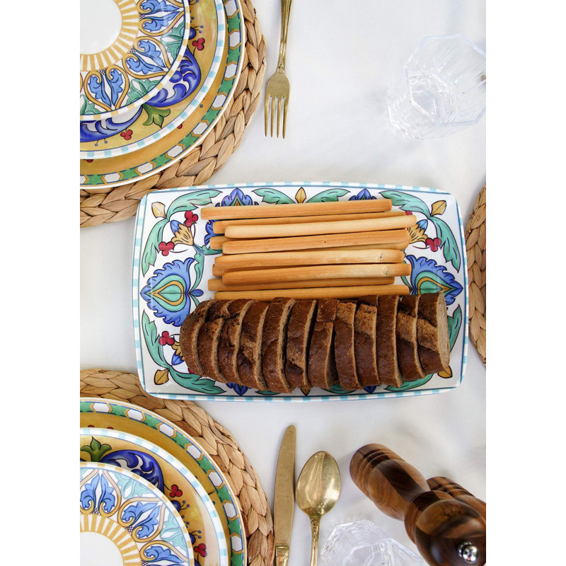Elegant 13.4 x 9.8 inch Ceramic Platter, 100% Ceramic, Not Dishwasher or Microwave Safe | Perfect for Serving Appetizers, Desserts, and Main Dishes | Stylish Design for Entertaining and Everyday Use