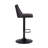 Adjustable Swivel Bar Stool with Mixed Material Design
