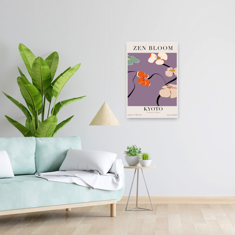 Contemporary Art Abstract Minimalist Modern Flower Wall Art 1 Piece Wrapped Canvas Wall Art, 60.96 cm H x 40.64 cm W