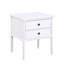 Table de chevet 2 tiroirs Emmett - Blanc-1162056430