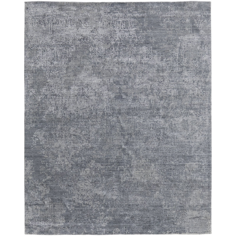 Eastfield Abstract Area Rug in Gray/Ivory, Rectangle 9' x 12'