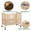Mini lit de bébé portatif en bois de pin naturel, landau convertible sans peinture