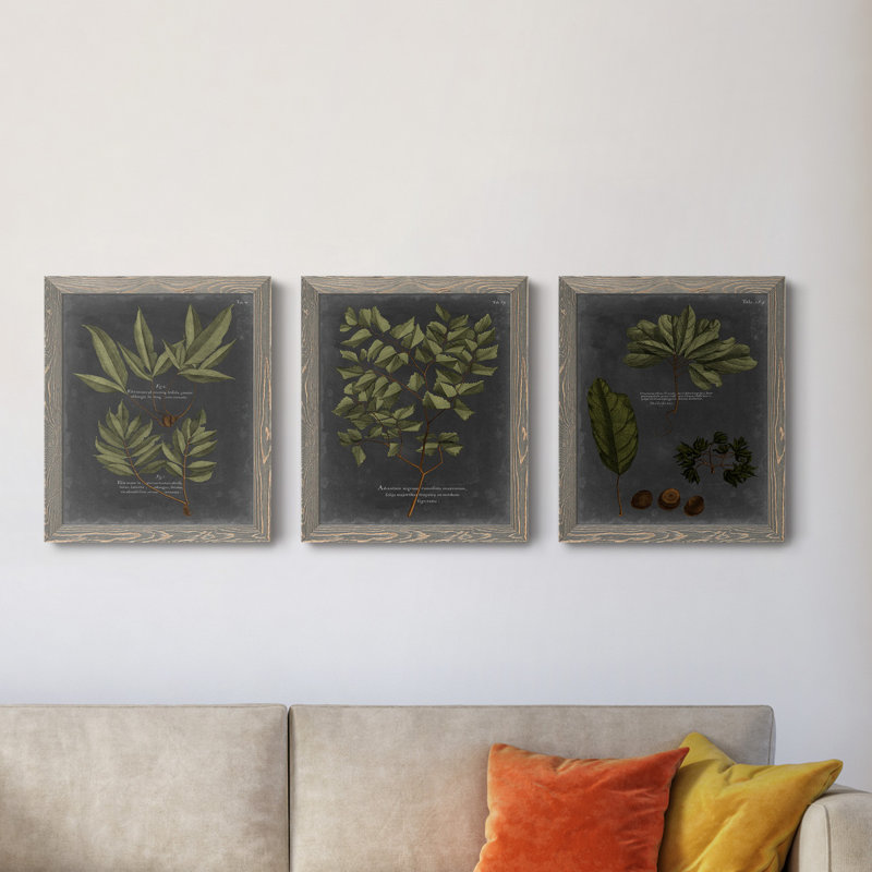 Sunny Horizon I - 3 Piece Single Picture Frame Painting on Canvas, Grey Framed, 17" H x 20" W x 1" D