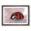 Red Ladybird Insect on a Pink Petal in Abstract - Picture Frame Painting Print-55771812-55771820