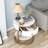  Round Side Table with Storage Drawer & Open Shelf-1365923640-1364170452