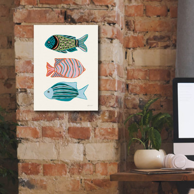 Epic Graffiti 'Tropical Fish 1' by Yvette St. Amant Canvas Wall Art
