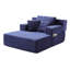 Chaise longue en velours côtelé luxueux avec 3 coussins-2064687722