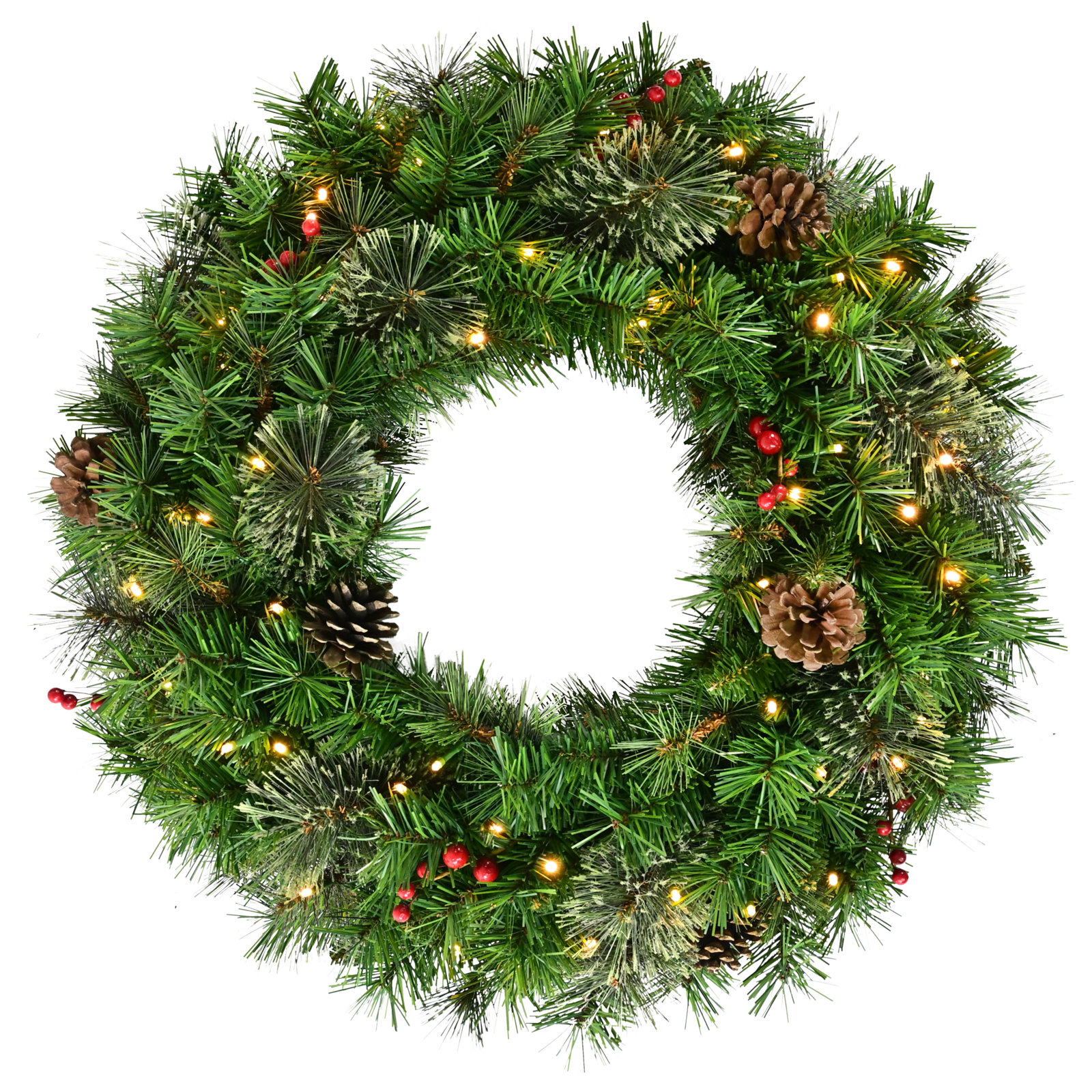 24" Pine Christmas Wreath