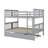 Full Over Full Bunk Bed With Twin Size Trundle And Ladder-1450255799