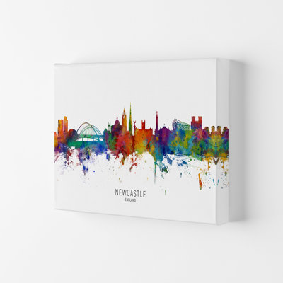 Newcastle England Skyline by Michael Tompsett - Print
