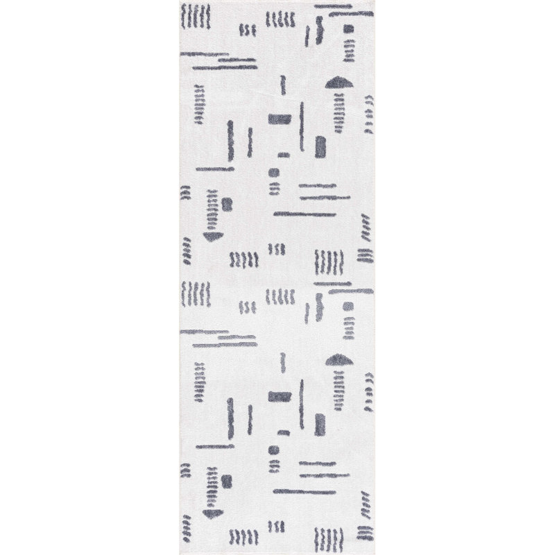 Tapis crème Julijana, Tapis de couloir 2 pi 7 po x 7 pi 3 po