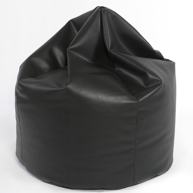 Atherstone Faux Leather Bean Bag Chair, Black