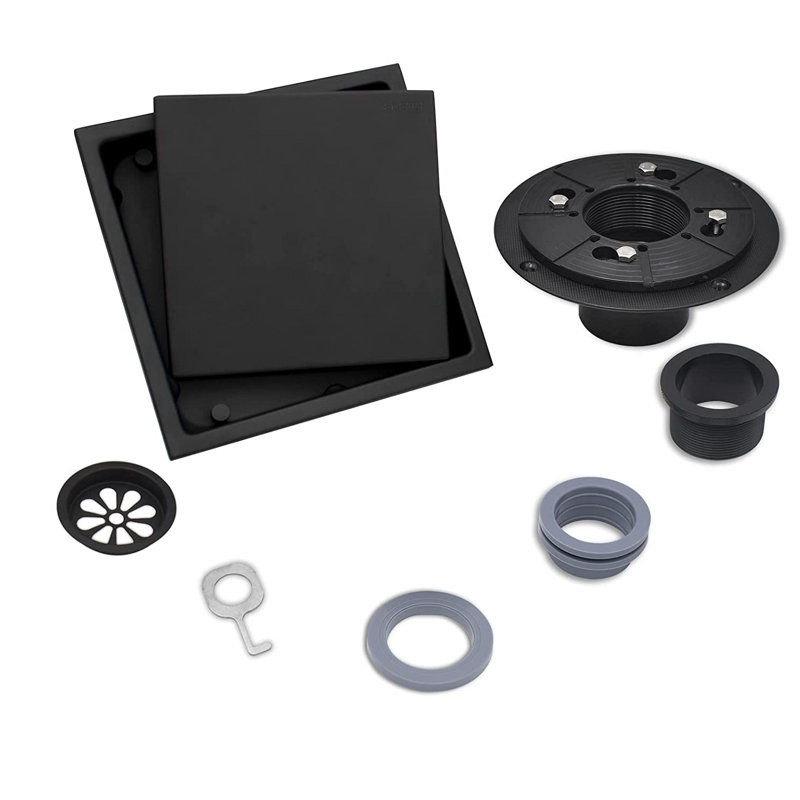 6'' W Tile-In, Matte Black