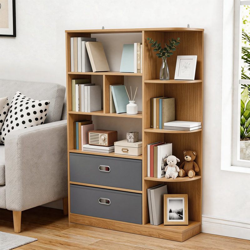 115cm H x 80cm W Cube Bookcase, Beige