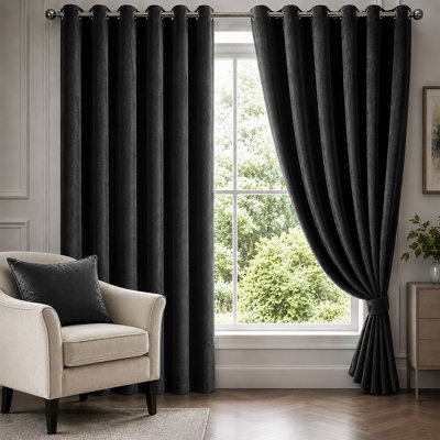 Velvet Room Darkening Curtain Panel Pair