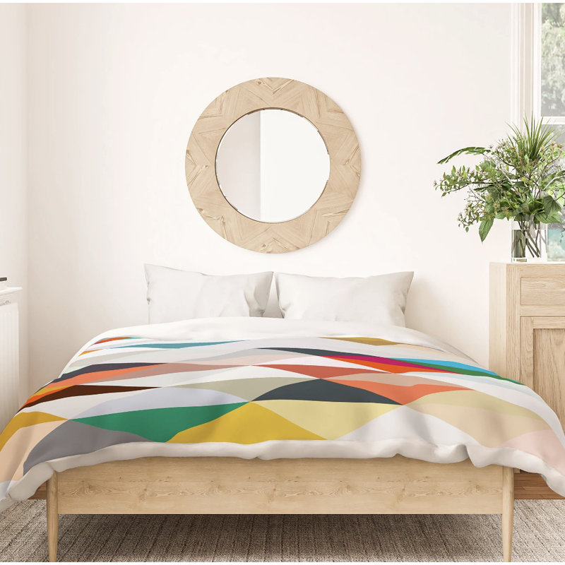 Ensemble de housse de couette en microfibre blanche, orange et bleue Three of the Possessed