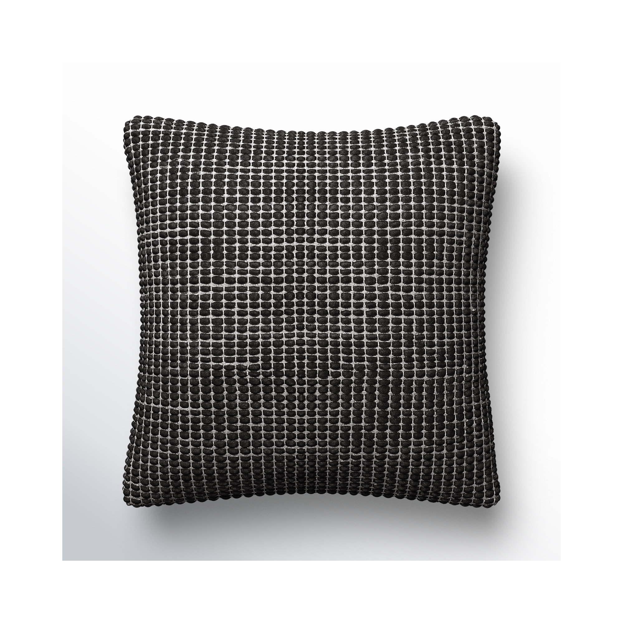 Waverly Wool Throw Pillow, Black, Polyester/Polyfill, 20" x 20"