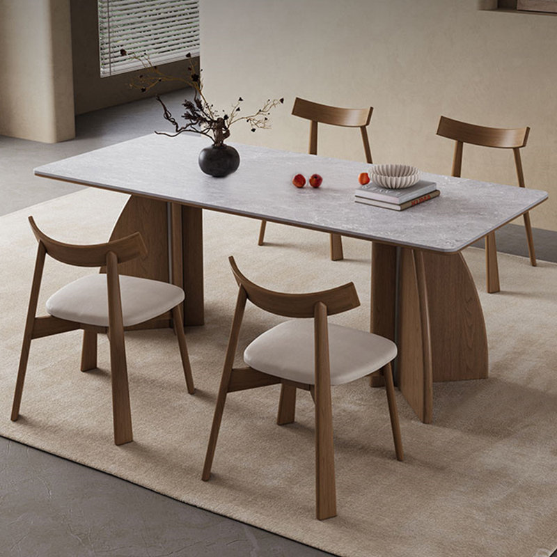 Modern simple style rectangular dining table sets, 29.53"H x 62.99"L x 31.5"W