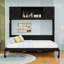 Lit escamotable en bois avec armoires et lattes-1174393469