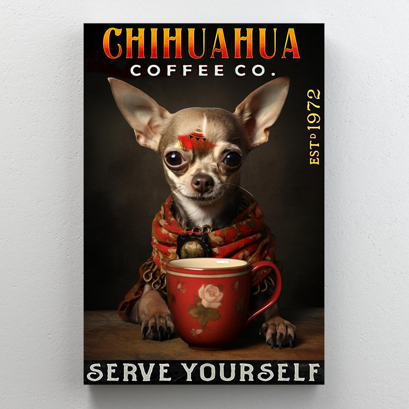 Chihuahua Coffee Co, H 14 po x l 11 po x P 1,25 po