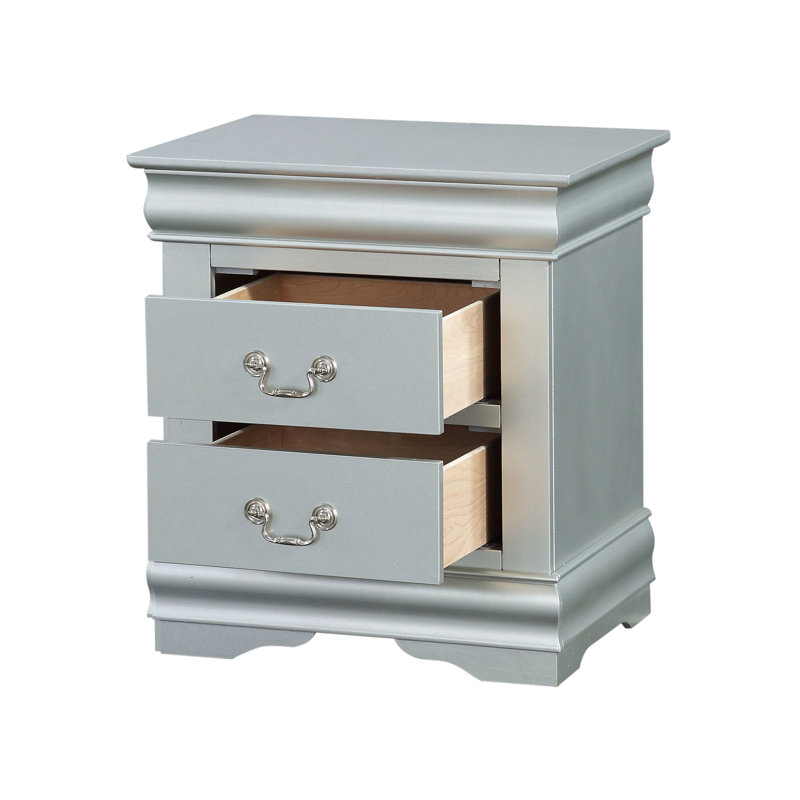 Table de chevet Nanhey, Argent argent
