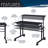 Rolling Writing Desk with Height Adjustable Desktop and Moveable Shelf-42198071