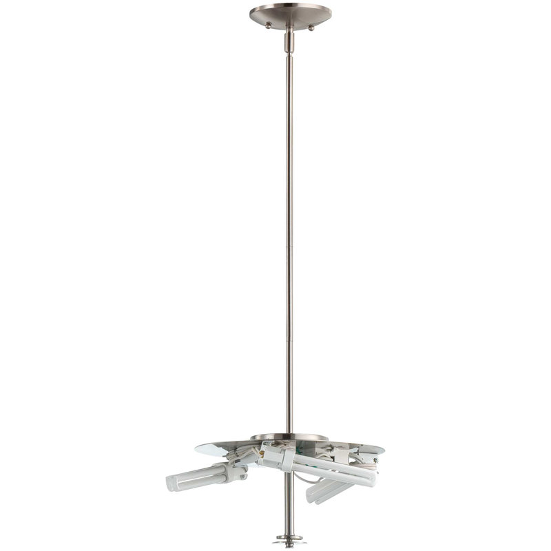 Lustre V2467 Dunlevy, Nickel brossé, H 9 po x l 20 po x P 20 po, 4
