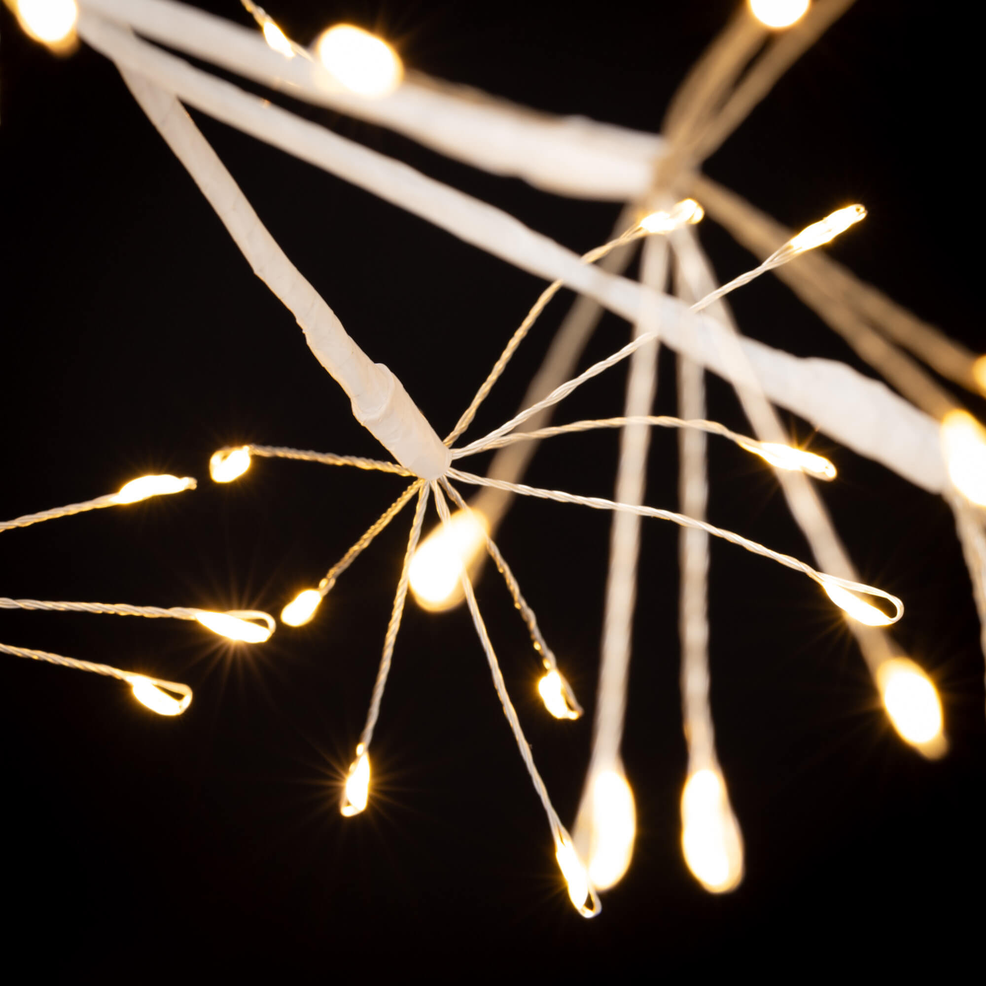 12" Christmas Large LED White Ball Burst, White