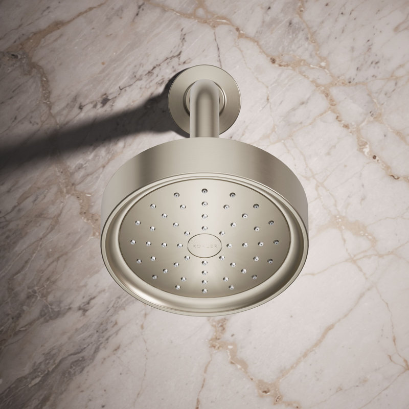 Pomme de douche à fonction unique 1,75 gallons par minute avec technologie d'induction d'air Katalyst Purist, Nickel brossé