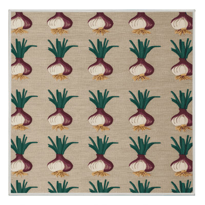 Washable Shallot Vegetables Area Rug
