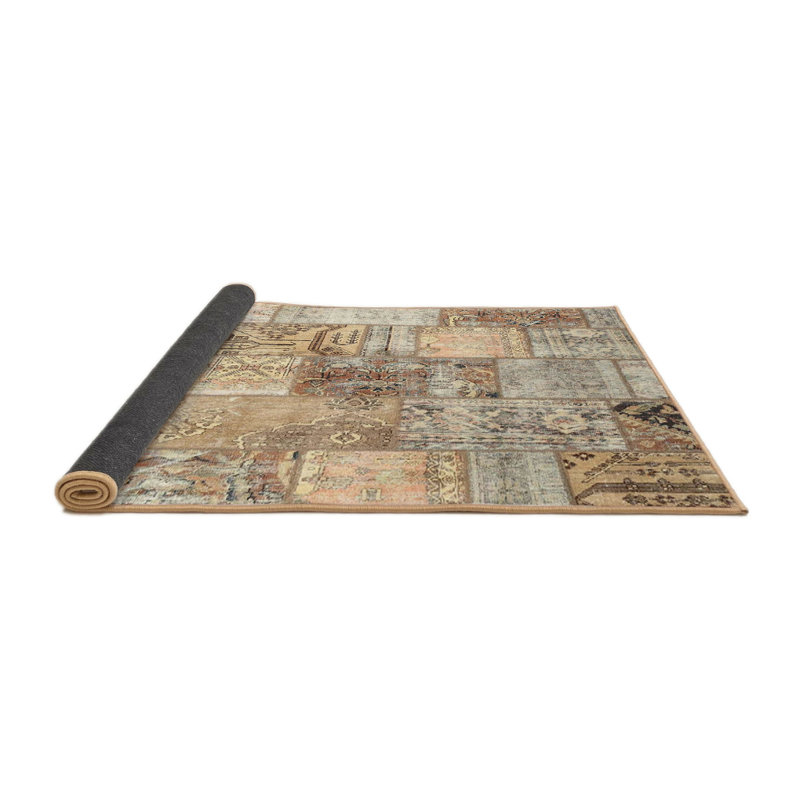Tapis beige/brun contemporain, Rond 4 pi