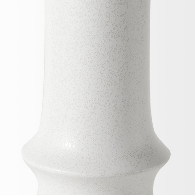 Vase de table en céramique 17 po, Blanc
